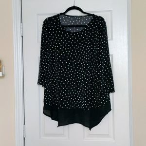 Adrianna Papell Polka Dot Blouse